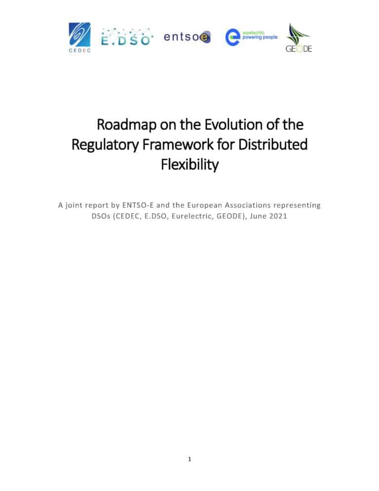 DSO-TSO Roadmap on the Evolution of the Regulatory Framework for ...